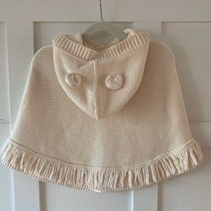 Gap Knit Cream Poncho - Size 3